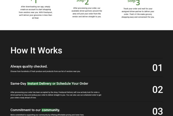 Freshpost Delivery website project